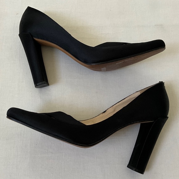 GUCCI Satin Pumps Heels Black Size 9.5 - Picture 5 of 16